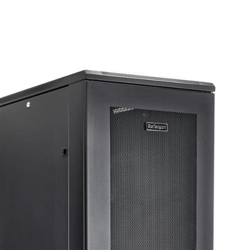 StarTech.com 4-Post 42U Server Rack Cabinet, 19" Data Rack Cabinet for Computer / AV / IT Equipment mount, Rack Server Enclosure with Casters, Full Size Industrial Network Storage