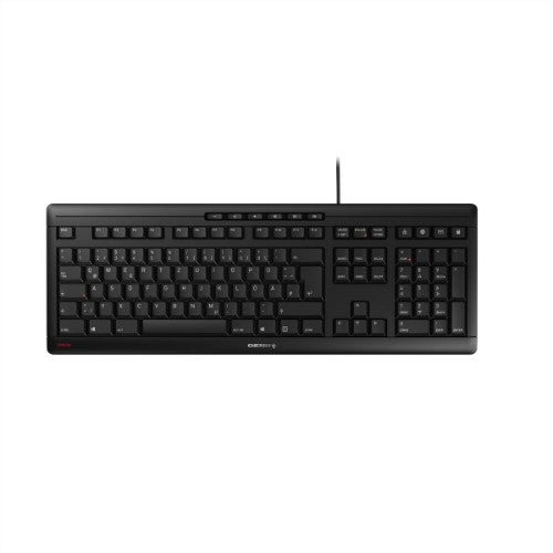 CHERRY STREAM keyboard Office USB QWERTZ German Black