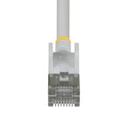 StarTech.com 80cm White Ultra Slim Cat6A Ethernet Cable, Snagless, FTP, Pure Bare Copper Wire, 34AWG Slim RJ45 Network Patch Cord, Individually Tested