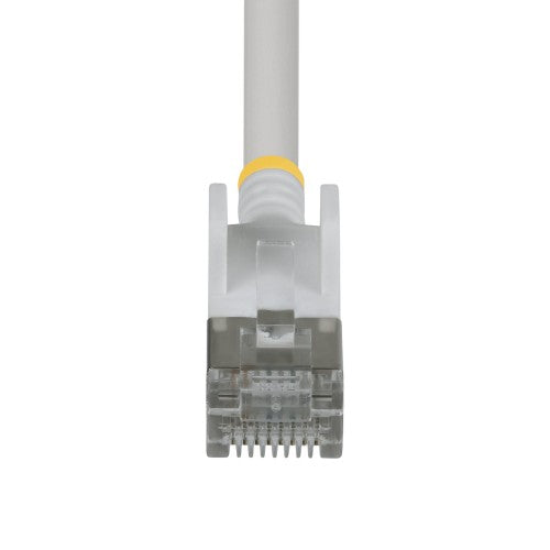 StarTech.com 80cm White Ultra Slim Cat6A Ethernet Cable, Snagless, FTP, Pure Bare Copper Wire, 34AWG Slim RJ45 Network Patch Cord, Individually Tested