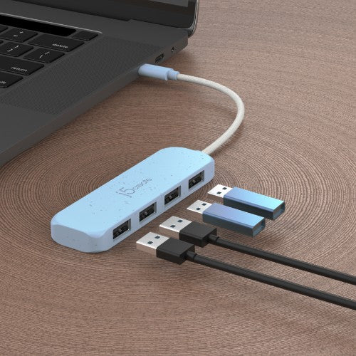 j5create Eco-Friendly USB-C to 4-Port Type-A Gen 2 Hub