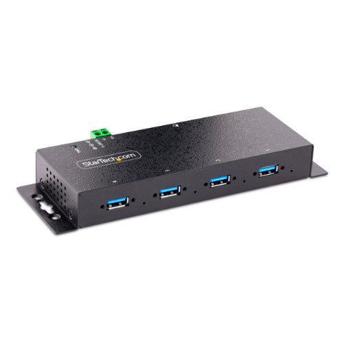 StarTech.com 4-Port USB 3.0 Hub - 5Gbps - Metal Industrial USB-A Hub - Wall or Desk Mountable USB Data Hub - TAA Compliant USB Expander Hub