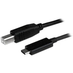 StarTech.com 3ft (1m) USB-B to USB-C Cable, Data Cord, USB 2.0, USB-C Data Transfer Cable
