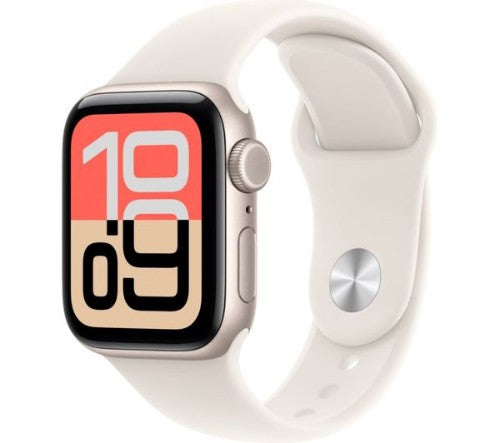 Apple Watch SE (3nd generation) SE 3 GPS + Cellular 40mm Starlight Aluminium Case with Starlight Sport Band - S/M