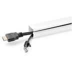 StarTech.com Solid Cable Management Raceway with Adhesive Tape & Cover, 1-1/8"(32mm)W x 3/4"(20mm)H - 6ft(1.8m) length, PVC Network/Power Cord Hider Kit - Wall Wire Duct System, UL Listed