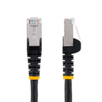 StarTech.com 1m CAT6a Ethernet Cable - Black - Low Smoke Zero Halogen (LSZH) - 10GbE 500MHz 100W PoE++ Snagless RJ-45 w/Strain Reliefs S/FTP Network Patch Cord