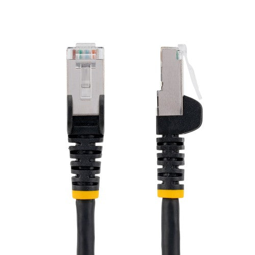 StarTech.com 7m CAT6a Ethernet Cable - Black - Low Smoke Zero Halogen (LSZH) - 10GbE 500MHz 100W PoE++ Snagless RJ-45 w/Strain Reliefs S/FTP Network Patch Cord