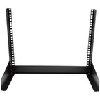 StarTech.com 2-Post 8U Desktop Server Rack, Small Open Frame 19in Computer Rack, Compact Network Rack for AV / Studio / Data / IT Equipment - Free Standing Two-Post Home/Office Rack