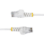 StarTech.com 5m White Slim CAT6 Ethernet Cable, Snagless, 100W PoE, UTP, LSZH, 28AWG Pure Bare Copper Wire, Slim RJ45 Network Patch Cord w/Strain Reliefs, Individually Tested