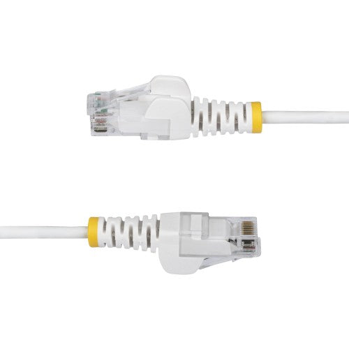 StarTech.com 10m White Slim CAT6 Ethernet Cable, Snagless, 100W PoE, UTP, LSZH, 28AWG Pure Bare Copper Wire, Slim RJ45 Network Patch Cord w/Strain Reliefs, Individually Tested