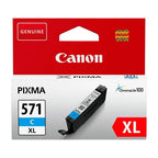 Canon 0332C001/CLI-571CXL Ink cartridge cyan high-capacity, 680 pages ISO/IEC 24711 375 Photos 11ml for Canon Pixma MG 5750/7750