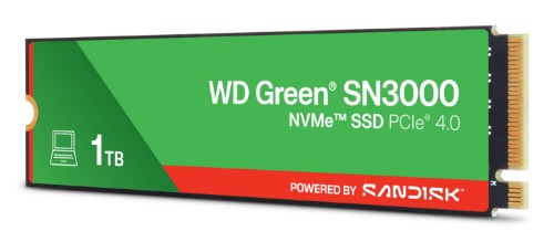 Western Digital Green WD ™ SN3000 NVMe™ SSD POWERED BY SANDISK 1 TB