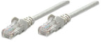 Intellinet Network Patch Cable, Cat5e, 1m, Grey, CCA, U/UTP, PVC, RJ45, Gold Plated Contacts, Snagless, Booted, Lifetime Warranty