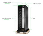 APC NetShelter SX Advanced Rack, High Strength, 52U, 2436H x 750W x 1295D mm, with Shock Package, Black