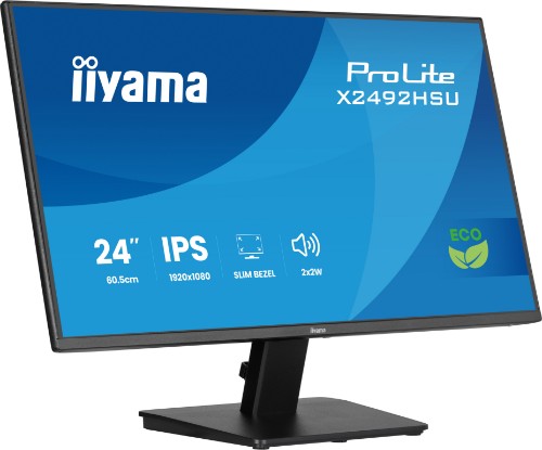 iiyama ProLite 24” IPS Full HD panel with 4-side slim bezel and B energy class