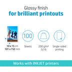 HP Everyday Photo Paper Glossy 200 g/m2 10 x 15 cm (101 x 152 mm) 100 sheets