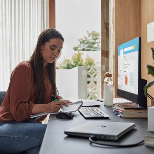 HP ProOne 440 G9 Intel® Core™ i5 i5-13500T 60.5 cm (23.8") 1920 x 1080 pixels All-in-One PC 16 GB DDR4-SDRAM 512 GB SSD Windows 11 Pro Wi-Fi 6 (802.11ax) Black