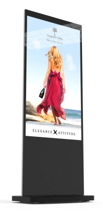 Allsee Technologies L65UHD3 Signage Display Totem design 165.1 cm (65") LCD Wi-Fi 450 cd/m² 4K Ultra HD Black Built-in processor Android 7.1 24/7