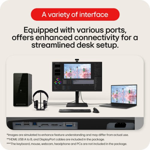 LG 24BA450-B computer monitor 60.5 cm (23.8") 1920 x 1080 pixels Full HD Black