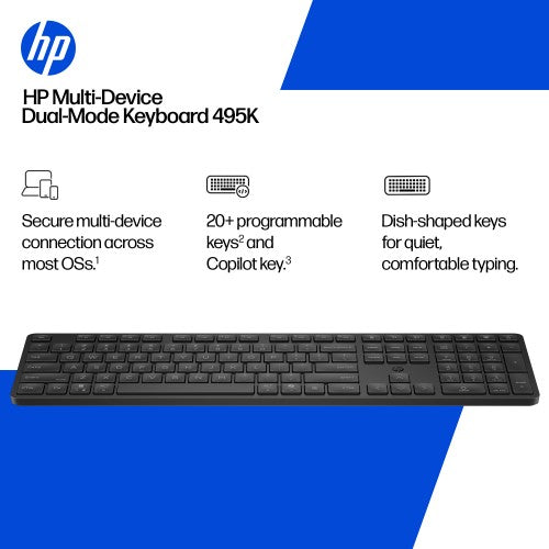 HP 495K Multi-Device Dual-Mode Keyboard