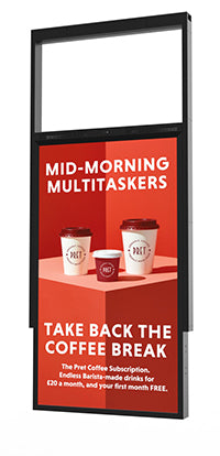 Allsee Technologies UDS49HD8 Signage Display Double sided totem 124.5 cm (49") Wi-Fi 3500 cd/m² Full HD Black Built-in processor Android 7.1