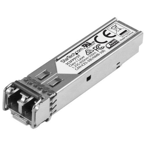 StarTech.com HPE 3CSFP91 Compatible SFP Module - 1000BASE-SX - 1GbE Multi Mode Fiber Optic Transceiver - 1GE Gigabit Ethernet SFP - LC 550m - 850nm - DDM HPE 3812, 3824, 3848