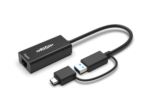Origin Storage OS-HUB-USB3/C-RJ45 cable gender changer USB3.0/USB-C Black