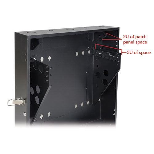 Tripp Lite SRWF5U36 SmartRack 5U Low-Profile Vertical-Mount Server-Depth Wall-Mount Rack Enclosure Cabinet