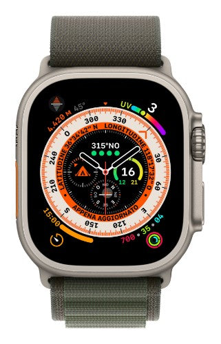 Apple Watch Ultra OLED 49 mm Digital 410 x 502 pixels Touchscreen 4G Titanium Wi-Fi GPS (satellite)
