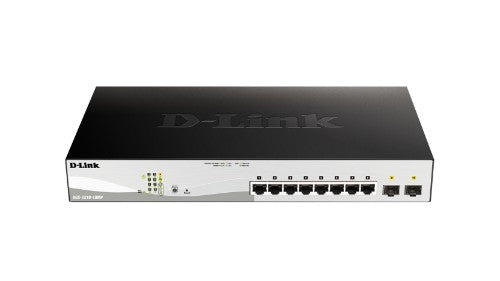D-Link 10-Port Gigabit PoE+ Smart Managed Switch including 2 SFP Ports