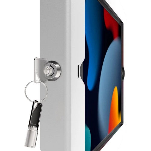 Compulocks iPad 10.2" Space Enclosure Medical Rolling Cart Extended White