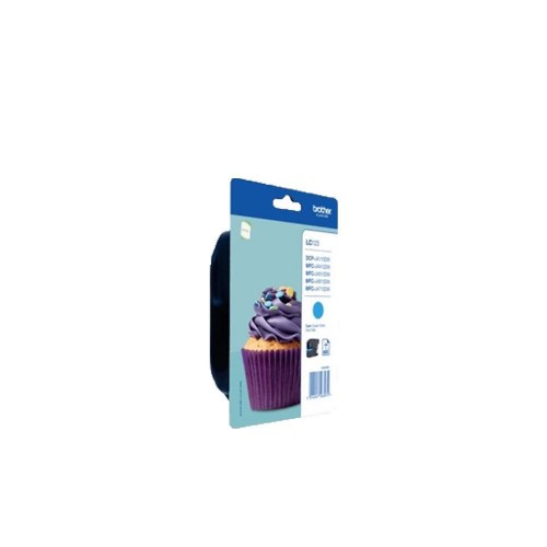 Brother LC-123CBP Ink cartridge cyan Blister, 600 pages 8ml for Brother DCP-J 132/MFC-J 4510/MFC-J 6920