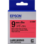 Epson C53S653001/LK-3RBP DirectLabel-etikettes black on red 9mm x 9m for Epson LabelWorks 4-18mm/36mm/6-12mm/6-18mm/6-24mm