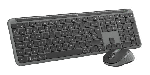 Logitech Signature Slim MK950 for Business keyboard Mouse included Office RF Wireless + Bluetooth QWERTY UK English Graphite
