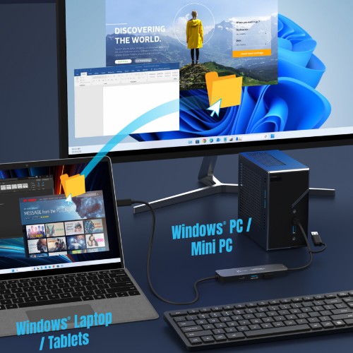 j5create JCH462 Wormhole Switch™ Display Sharing Hub, Black