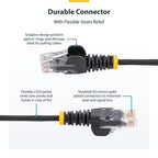 StarTech.com 25cm White Slim CAT6 Ethernet Cable, Snagless, 100W PoE, UTP, LSZH, 28AWG Pure Bare Copper Wire, Slim RJ45 Network Patch Cord w/Strain Reliefs, Individually Tested