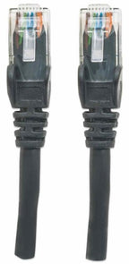 Intellinet Network Patch Cable, Cat6, 2m, Black, CCA, U/UTP, PVC, RJ45, Gold Plated Contacts, Snagless, Booted, Lifetime Warranty