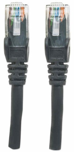 Intellinet Network Patch Cable, Cat6, 2m, Black, CCA, U/UTP, PVC, RJ45, Gold Plated Contacts, Snagless, Booted, Lifetime Warranty