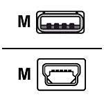 Zebra USB-A to USB mini-B Cable USB cable 1 m USB A Mini-USB B