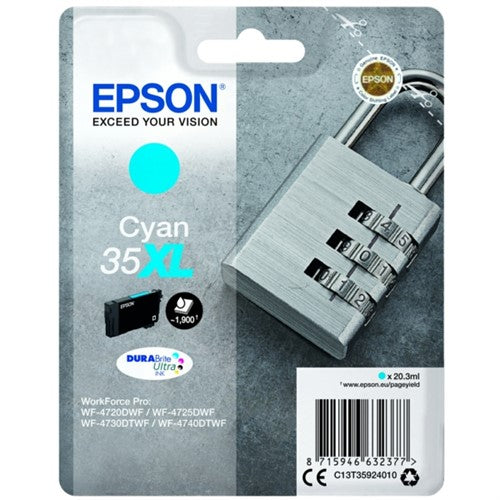 Epson C13T35924010/35XL Ink cartridge cyan high-capacity, 1.9K pages 20.3ml for Epson WF-4720