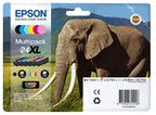 Epson C13T24384011/24XL Ink cartridge multi pack Bk,C,M,Y,LC,LM high-capacity, 6x740 pages 500pg + 5x740 pg, 1x10ml + 3x9ml + 2x10ml Pack=6 for Epson XP 750