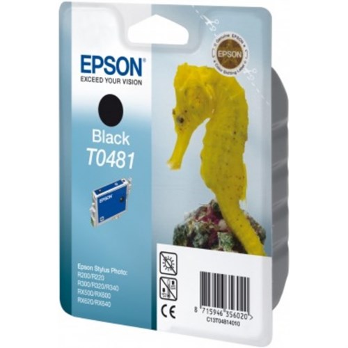 Epson C13T04814010/T0481 Ink cartridge black, 450 pages ISO/IEC 24711 13ml for Epson Stylus Photo R 300
