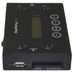 StarTech.com 1:1 Standalone Hard Drive and USB Flash Disk Duplicator and Eraser, USB Thumb Drive and SATA HDD/SSD Disk Cloner and Eraser, Hardrive Copier/Sanitizer/Wiper, LCD display, TAA