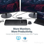 StarTech.com 2-Port Multi Monitor Adapter - USB-C to 2x HDMI Video Splitter - USB Type-C to HDMI MST Hub - Dual 4K 30Hz or 1080p 60Hz - Thunderbolt 3 Compatible - Windows Only