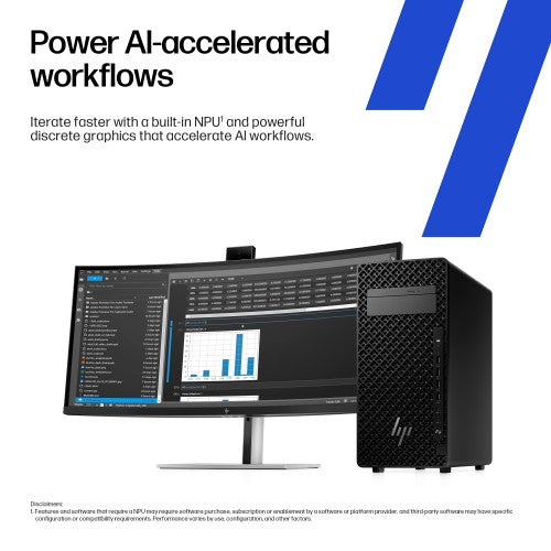 HP Z2 Tower G1i Intel Core Ultra 7 265K 32 GB DDR5-SDRAM 1 TB SSD NVIDIA RTX 2000 Ada Windows 11 Pro Workstation AI Workstation, AI PC Black