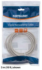 Intellinet Network Patch Cable, Cat6, 3m, Grey, CCA, U/UTP, PVC, RJ45, Gold Plated Contacts, Snagless, Booted, Lifetime Warranty