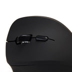 V7 MW400L Left Hand 2.4Ghz Vertical Ergonomic Mouse - Black - Wireless Connectivity - USB Interface
