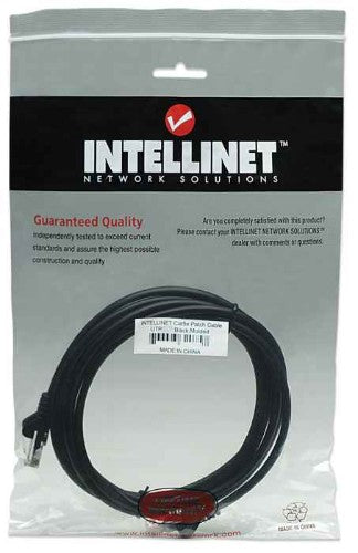 Intellinet Network Patch Cable, Cat5e, 5m, Black, CCA, U/UTP, PVC, RJ45, Gold Plated Contacts, Snagless, Booted, Lifetime Warranty