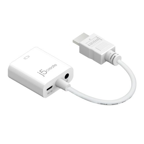 j5create JDA213 HDMI™ to VGA Adapter, White
