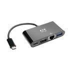Tripp Lite U444-06N-H4GUBC USB-C Multiport Adapter - 4K HDMI, USB 3.x (5Gbps) Hub Port, GbE, 60W PD Charging, HDCP, Black